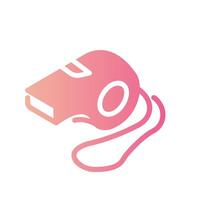 whistle Flat Gradient Icon White Background vector