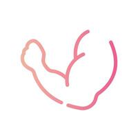 strength Line Gradient Icon White Background vector