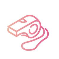 whistle Line Gradient Icon White Background vector