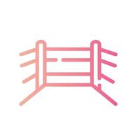 boxing ring Line Gradient Icon White Background vector