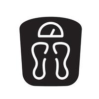 scale Glyph Icon White Background vector