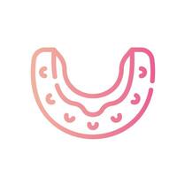 mouth guards Line Gradient Icon White Background vector