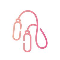 skipping rope Line Gradient Icon White Background vector