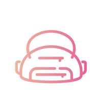 dumbbell Line Gradient Icon White Background vector