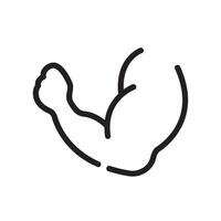 strength Line Icon White Background vector
