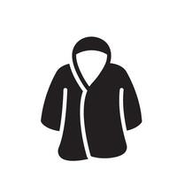 robe Glyph Icon White Background vector