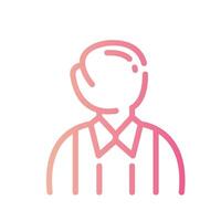referee Line Gradient Icon White Background vector