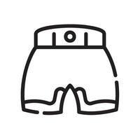 pants Line Icon White Background vector