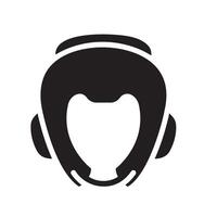 head guard Glyph Icon White Background vector