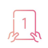 round Line Gradient Icon White Background vector