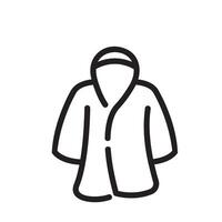 robe Line Icon White Background vector