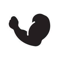 strength Glyph Icon White Background vector