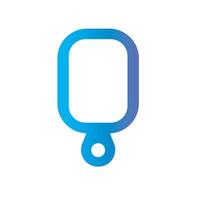 hand mirror Flat Gradient Icon White Background vector