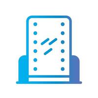 mirror Flat Gradient Icon White Background vector