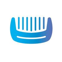 comb Flat Gradient Icon White Background vector