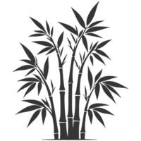 Set of Bamboo tree silhouette illustration vector