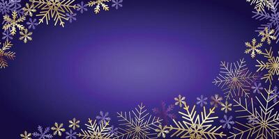 Christmas template with snowflakes. Snowflake card background. Winter copy space banner pattern. vector
