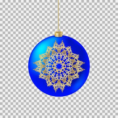 Christmas ball isolated. new Year tree decoration. Holiday celebration design element.