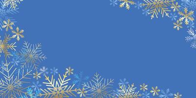 Christmas template snowflake background. Winter copy space banner pattern. vector