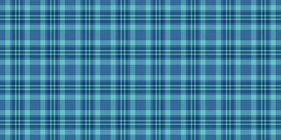 Pop check texture, underwear fabric background pattern. Menswear seamless tartan plaid textile in cyan and teal colors. vector