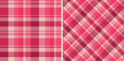Pattern background seamless of texture fabric with a plaid check textile tartan. Set in stylish colors for perfect fashion choices for any occasion. vector