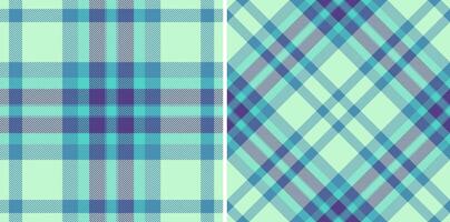 Texture tartan check of seamless fabric background with a textile plaid pattern. Set in cold colors. Stylish scarves for women. vector