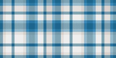 Light check background textile, paisley plaid seamless . Give fabric texture tartan pattern in white and cyan colors. vector