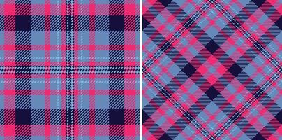 Background plaid pattern of tartan seamless with a texture textile fabric check. Set in space colors for trousers outfit ideas. vector
