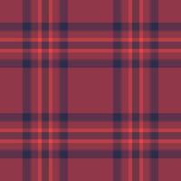 Manufacturing pattern textile tartan, fluffy plaid check. Installing fabric texture seamless background in red and pink colors. vector