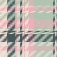 Fuzzy check seamless plaid, victorian textile tartan background. Mid pattern texture fabric in pastel and light colors. vector
