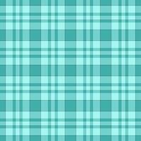Graphic plaid textile seamless, pride pattern tartan background. Paisley texture check fabric in teal and soft teal colors. vector