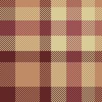 Classic seamless fabric , layer texture check tartan. Decorating background plaid pattern textile in red and orange colors. vector