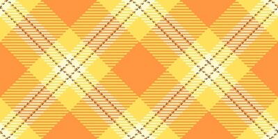 Popular background tartan , stripped plaid texture fabric. Packaging check pattern seamless textile in orange and mustard colors. vector