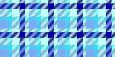 Unique background textile texture, track pattern plaid fabric. Quilted seamless check tartan in light and blue colors. vector