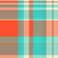 Cyan background pattern fabric, easter seamless plaid textile. Surface check texture tartan in teal and pastel colors. vector