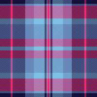 Identity seamless fabric textile, girl background tartan check. Glamor pattern texture plaid in dark and pink colors. vector