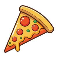 a slice of pizza with cheese and pepperoni on it vector