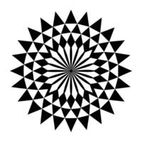 a black and white geometric design with a star in the center vector
