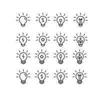 Outline Lamp Icon Design vector