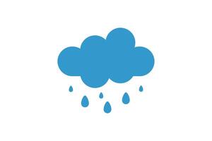 Cloud rain icon. Cloudy weather illustration in flat style vector
