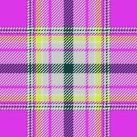 Plaid check pattern. Seamless fabric texture. Tartan textile print. vector