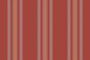 Native vertical fabric textile, creativity pattern stripe seamless. Patch lines background texture in red and dark gray colors. vector