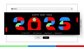 Happy new year banner design vector