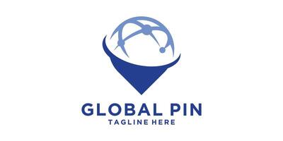 logo design pin global,connect,map,location,navigation,network,icon,idea,symbol,creative. vector