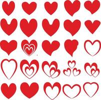 Heart Shape Design Elements vector
