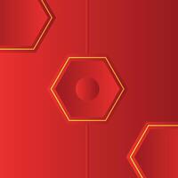 Abstract red Hexagon gradient geometric background. Modern futuristic background . Can be use for landing page, book covers, presentations, and wallpaper backgrounds vector