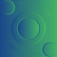 Abstract design with geometric Circle shapes - Trendy Green Gradient vector