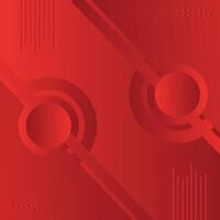 Abstract red gradient geometric circle shape background. Modern futuristic background vector