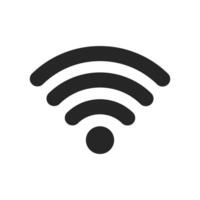 Wifi icon. Free wifi sign isolated icon. wi-fi network linear icon. signal sign and symbol. Public wifi area solid sign on white background vector