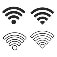 Wifi icon set on white background vector